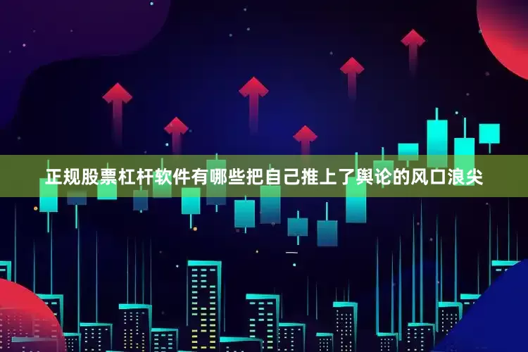 正规股票杠杆软件有哪些把自己推上了舆论的风口浪尖